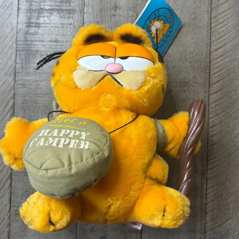 Vintage Dakin Garfield Not a Happy Camper Plush 1978, 1981 New with Tags